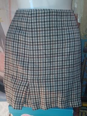 Y2K Vintage Star C.C.C. Tailored Plaid Pencil Skirt 11